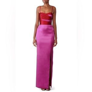 Marchesa Notte Two Tone Mikado Gown